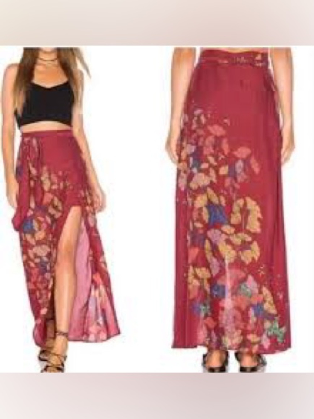 Free People Bri Bri Butterfly Maxi Skirt Size 6